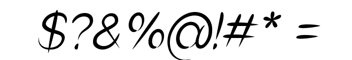 TybiriaItalic Font OTHER CHARS