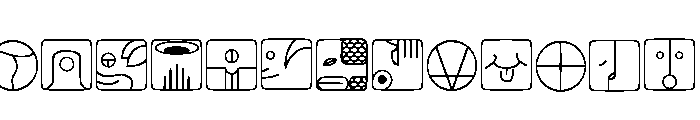 tzolkin Regular Font LOWERCASE