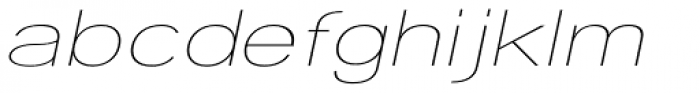 Tzaristane Light Exp Oblique Font LOWERCASE