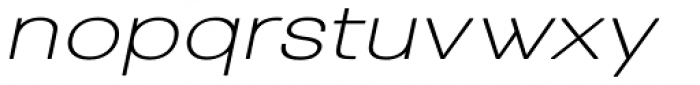 Tzaristane Normal Exp Oblique Font LOWERCASE