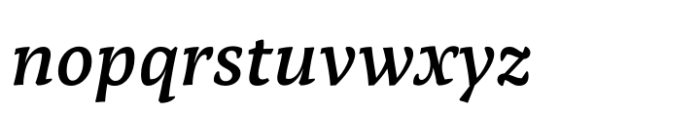 Tzimmes Semi Bold Italic Font LOWERCASE