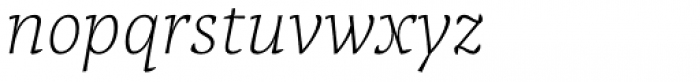 Tzimmes Thin Italic Font LOWERCASE