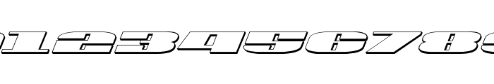 U.S.A. 3D Italic Font OTHER CHARS