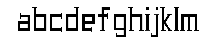 UA Serifed Font LOWERCASE