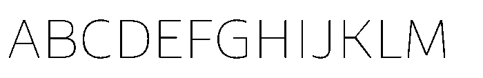Uai Darkmode Extralight Font UPPERCASE