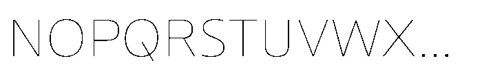 Uai Darkmode Thin Font UPPERCASE
