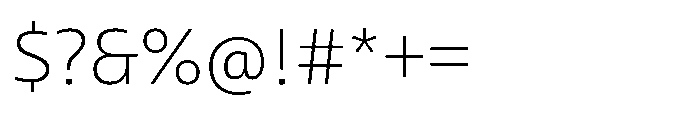 Uai Extralight Font OTHER CHARS