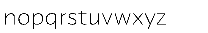 Uai Extralight Font LOWERCASE