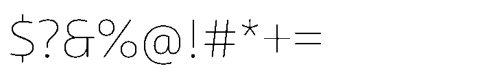 Uai Thin Font OTHER CHARS