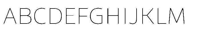 Uai Thin Font UPPERCASE