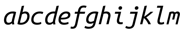 Ubuntu Mono Italic Font LOWERCASE