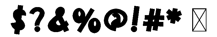 Udderly Patriotic CF Font OTHER CHARS