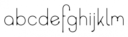 Ud Thin Font LOWERCASE