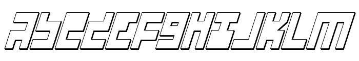 UFO Hunter 3D Italic Font LOWERCASE