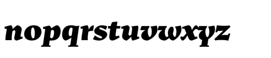 Uffizi Black Italic Font LOWERCASE