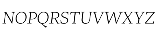 Uffizi ExtraLight Italic Font UPPERCASE