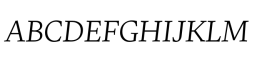 Uffizi Light Italic Font UPPERCASE