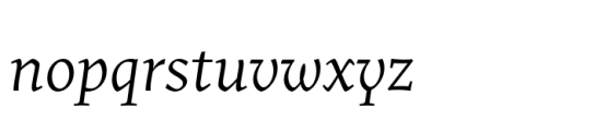Uffizi Light Italic Font LOWERCASE