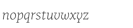 Uffizi Thin Italic Font LOWERCASE