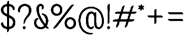 Ughtie Light otf (300) Font OTHER CHARS