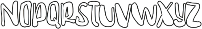 Ugly Oleo Outline otf (400) Font LOWERCASE