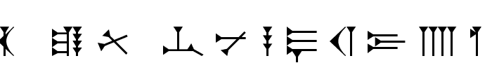 Ugaritic 3 Font UPPERCASE