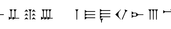 Ugaritic 3 Font LOWERCASE