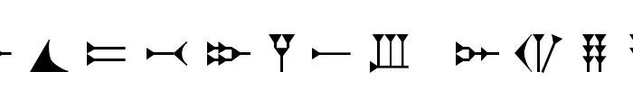 Ugaritic 3 Font LOWERCASE