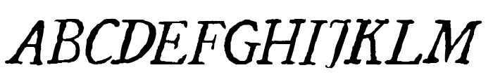 UglyQua-Italic Font UPPERCASE