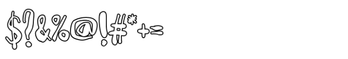 Ugly Oleo Outline Font OTHER CHARS