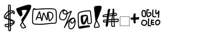 Ugly Oleo Ugly doodles Regular Font OTHER CHARS