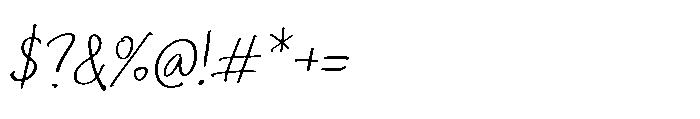 Ugly Script Italic Font OTHER CHARS
