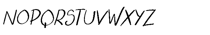 Ugly Script Italic Font UPPERCASE