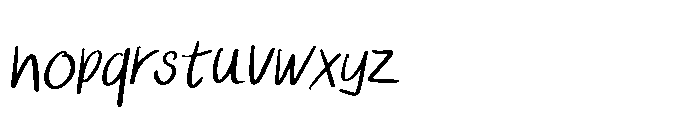 Ugly Script Italic Font LOWERCASE