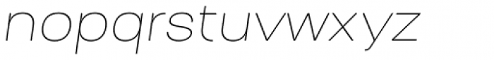 Ukraintica 4F Wide UltraLight Italic Font LOWERCASE