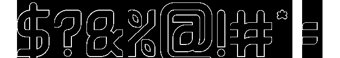 ULTRA HUMAN-Hollow-Inverse Font OTHER CHARS