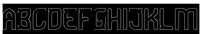 ULTRA HUMAN-Hollow-Inverse Font UPPERCASE