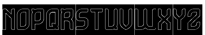ULTRA HUMAN-Hollow-Inverse Font UPPERCASE