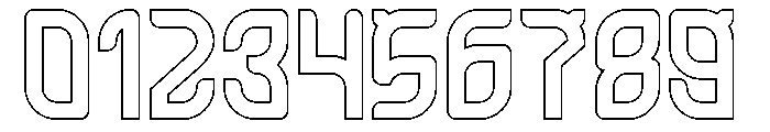 ULTRA HUMAN-Hollow Font OTHER CHARS