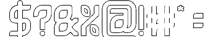 ULTRA HUMAN-Hollow Font OTHER CHARS