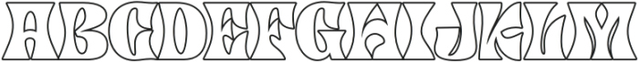 Ula Dawa Outline otf (400) Font UPPERCASE