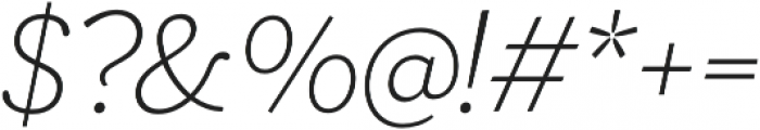 Ulises Extra Light Italic otf (200) Font OTHER CHARS