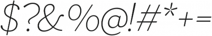 Ulises Thin Italic otf (100) Font OTHER CHARS