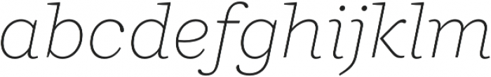 Ulises Thin Italic otf (100) Font LOWERCASE