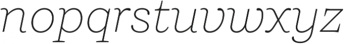 Ulises Thin Italic otf (100) Font LOWERCASE