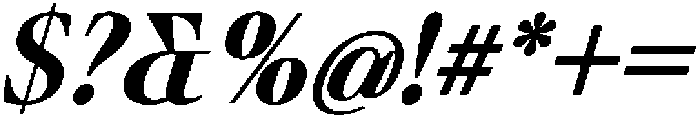 Ultion Bold Italic otf (700) Font OTHER CHARS
