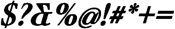 Ultion Text Bold Italic otf (700) Font OTHER CHARS