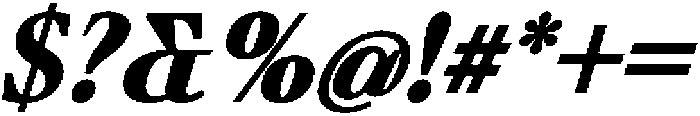 Ultion Text Extra Bold Italic otf (700) Font OTHER CHARS