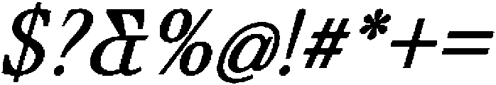 Ultion Text Italic otf (400) Font OTHER CHARS