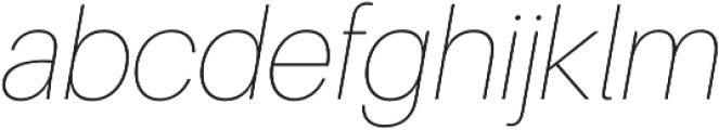 UltraLight Italic otf (300) Font LOWERCASE